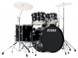 TAMA ST52H6C-BNS Stagestar 5-Piece Drum Kit w/ Hardware+Throne+Cymbals, Black