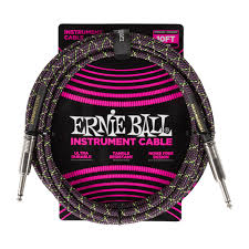 Ernie Ball EB6427 Braided Instrument Cable - 10 foot, Purple Python