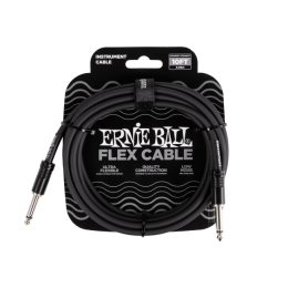 Ernie Ball Flex Instrument Cable Straight/Straight 10ft - Black (P06434)