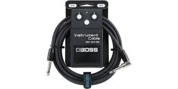 Boss BIC-10A-BK Instrument Cable, 10ft/3m, Angled/Straight 1/4" Jack, Black