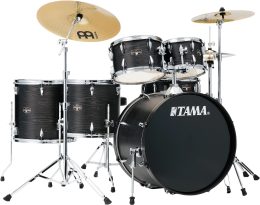 TAMA Imperialstar 6-Piece Complete Drum Set Black Oak Wrap without Cymbals