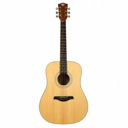 ROCKDALE Maverick D3 Natural Gloss Dreadnought Acoustic Guitar